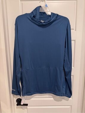 NWT Habit Outdoors Box Canyon Performance Hoodie UPF 40+ Blue Men’s Large